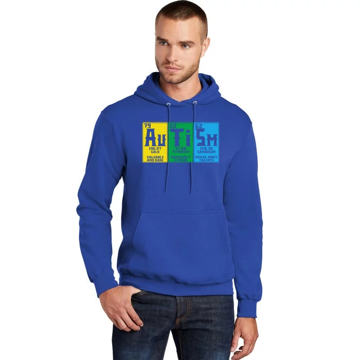 Autism Elets Periodic Table Asd Awareness Support Gift Tall Hoodie