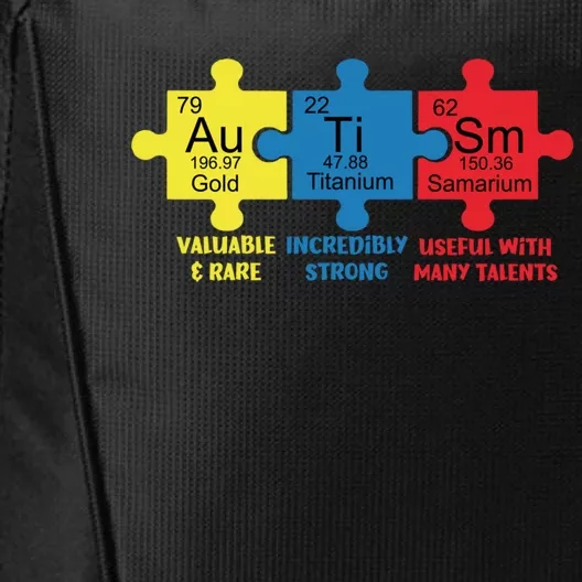 Autism Elets Periodic Table Awareness Asd Gift City Backpack