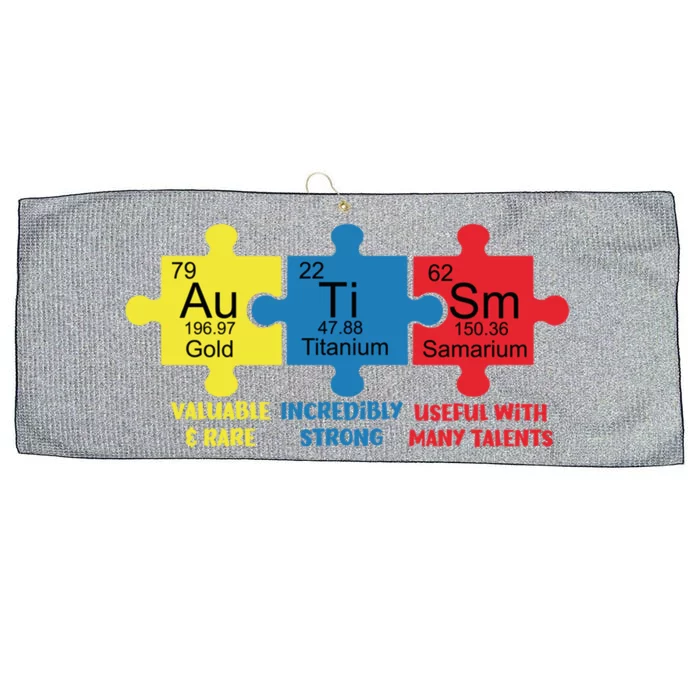 Autism Elets Periodic Table Awareness Asd Gift Large Microfiber Waffle Golf Towel