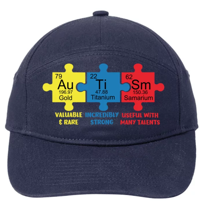 Autism Elets Periodic Table Awareness Asd Gift 7-Panel Snapback Hat