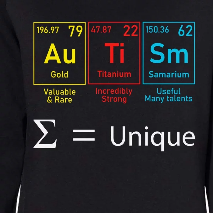 Autism Elets Periodic Table Awareness Asd Gift Womens California Wash Sweatshirt