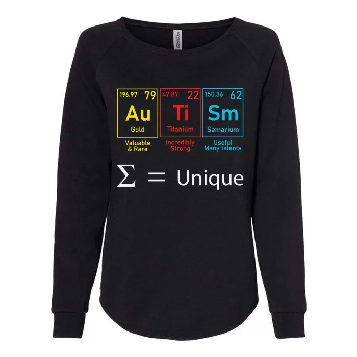 Autism Elets Periodic Table Awareness Asd Gift Womens California Wash Sweatshirt