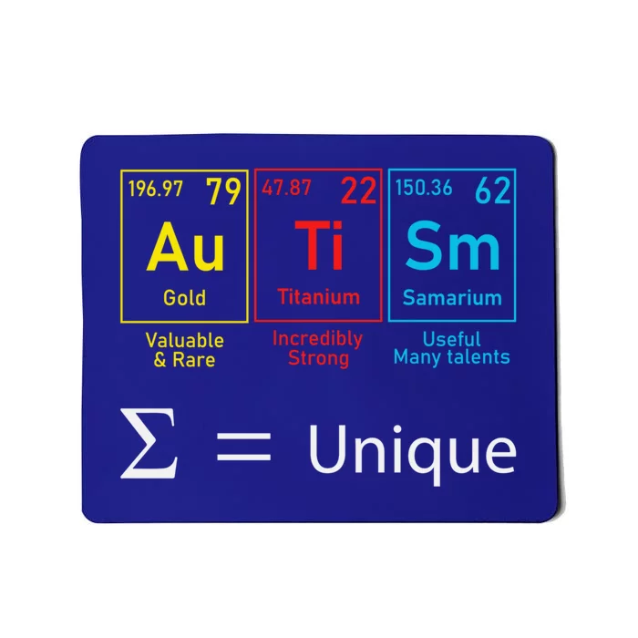 Autism Elets Periodic Table Awareness Asd Gift Mousepad