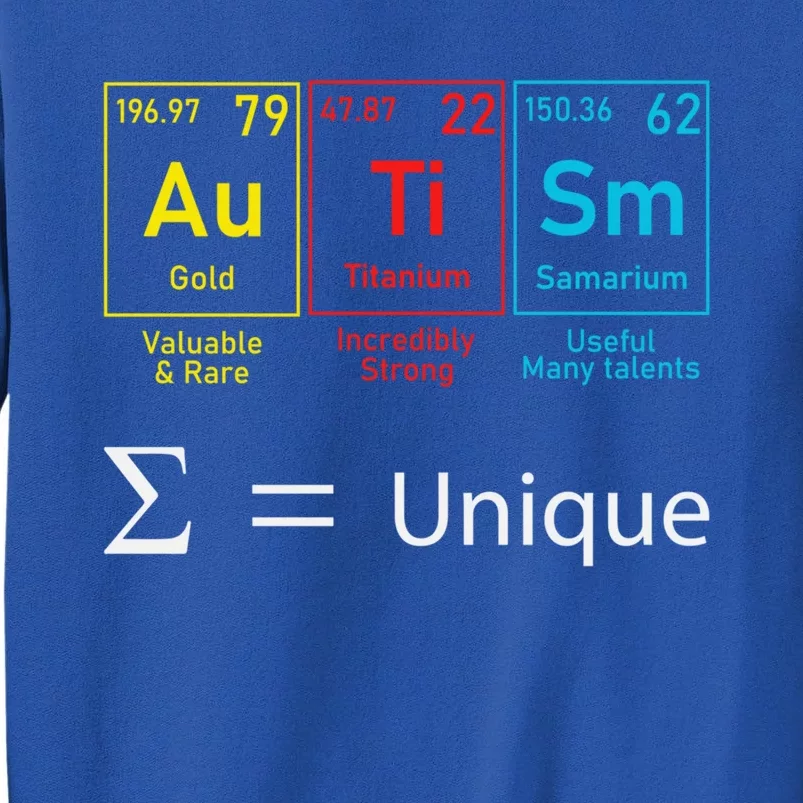 Autism Elets Periodic Table Awareness Asd Gift Tall Sweatshirt