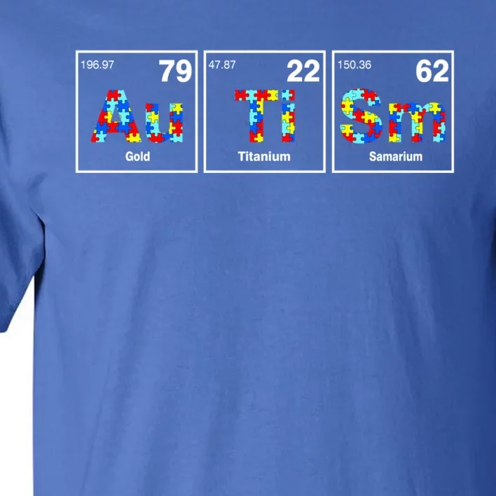 Autism Elets Periodic Table Chemical Awareness Teach Great Gift Tall T-Shirt