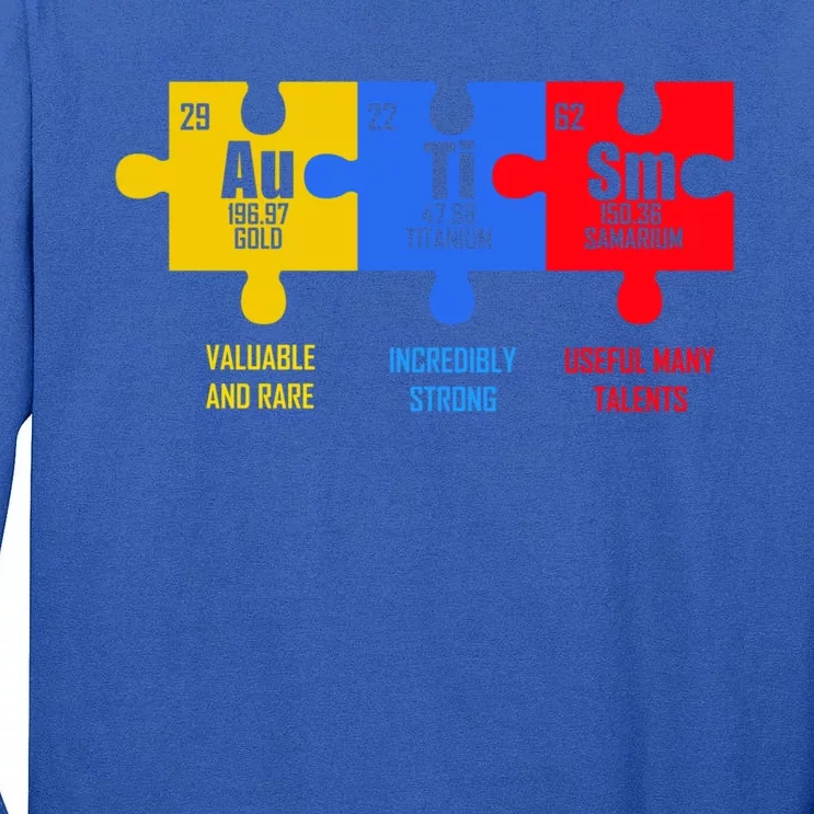 Autism Elets Periodic Table For Chemistry Teacher Gift Tall Long Sleeve T-Shirt