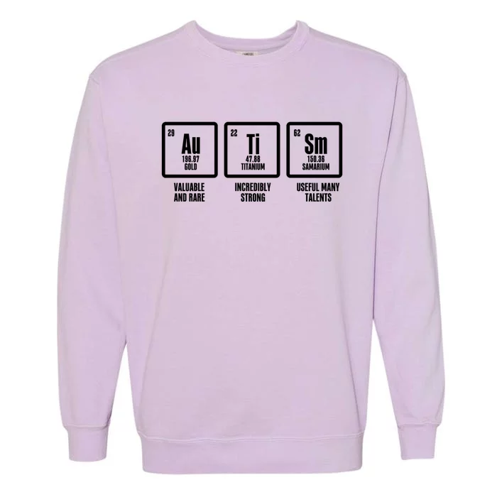 Autism Elets Periodic Table For Chemistry Teacher Cute Gift Garment-Dyed Sweatshirt