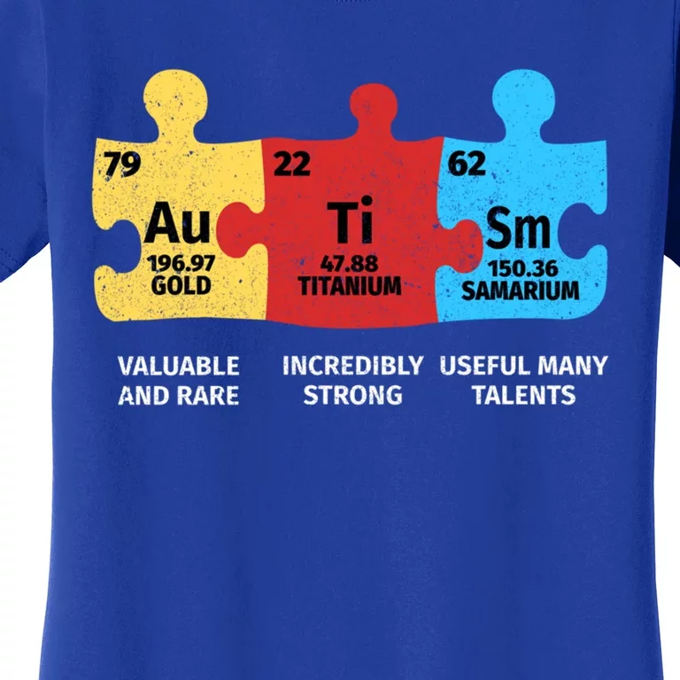 Autism Elets Periodic Table Asd Awareness Aspergers Meaningful Gift Women's T-Shirt