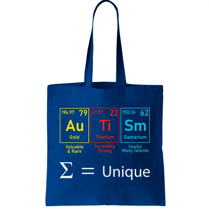 Autism Elets Periodic Table Awareness Asd Gift Tote Bag