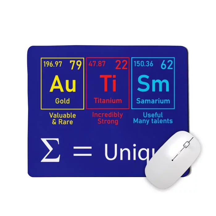 Autism Elets Periodic Table Awareness Asd Gift Mousepad