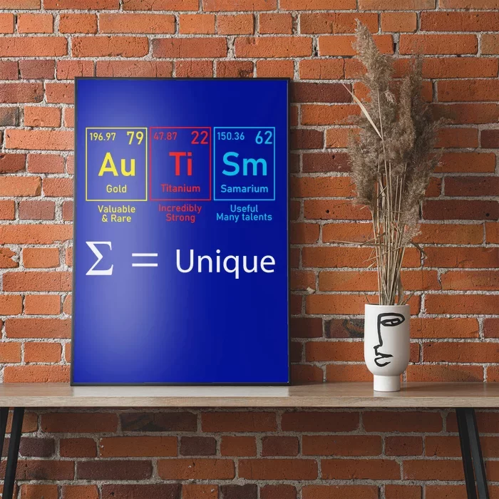 Autism Elets Periodic Table Awareness Asd Gift Poster