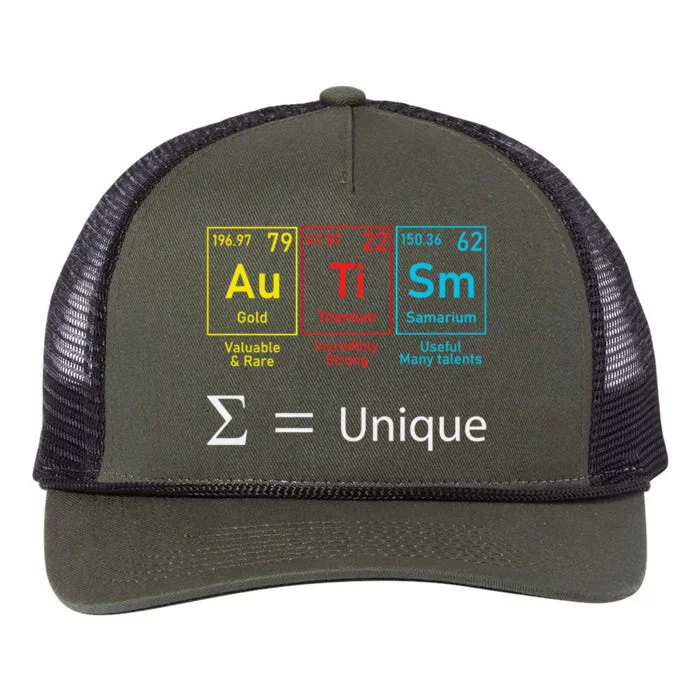 Autism Elets Periodic Table Awareness Asd Gift Retro Rope Trucker Hat Cap