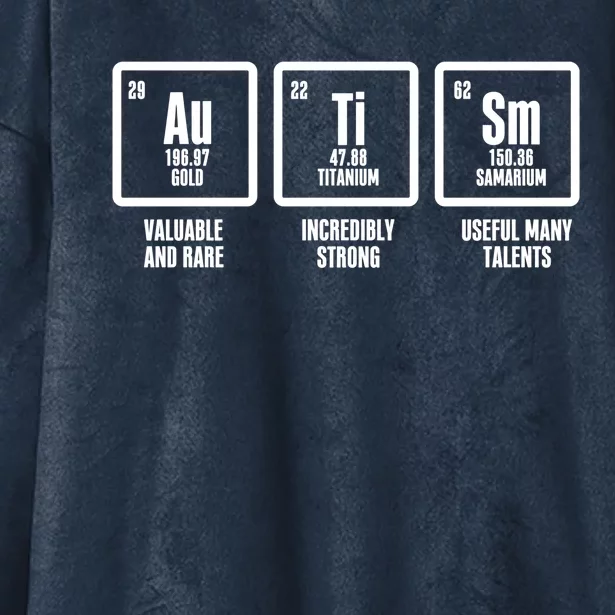 Autism Elets Periodic Table For Chemistry Teacher Cool Gift Hooded Wearable Blanket