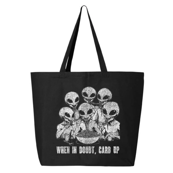 Alien Eating Ramen Noodle For Comfort Food Carbs Lover 25L Jumbo Tote