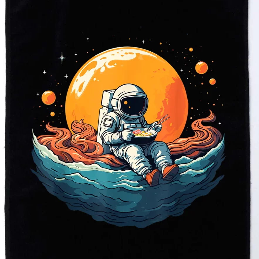 Astronaut Eats Ramen Anime Space Gifts Funny Space Ramen Platinum Collection Golf Towel