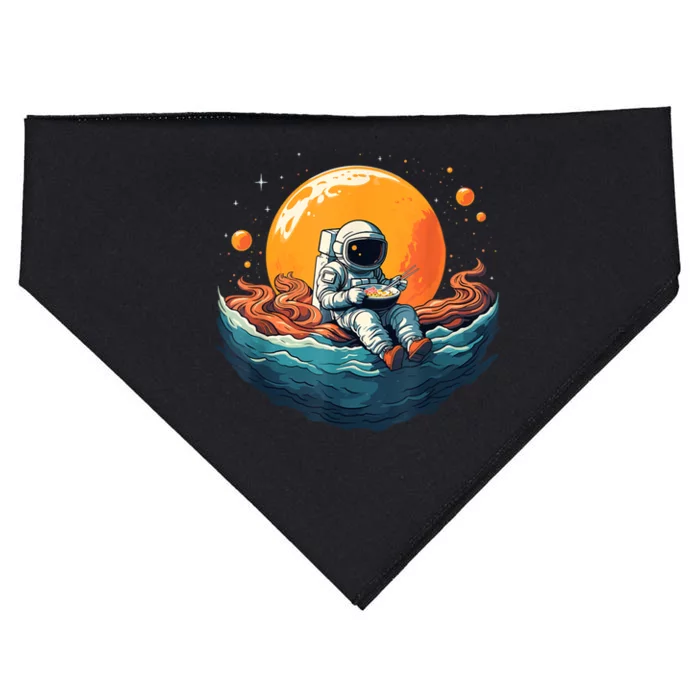 Astronaut Eats Ramen Anime Space Gifts Funny Space Ramen USA-Made Doggie Bandana