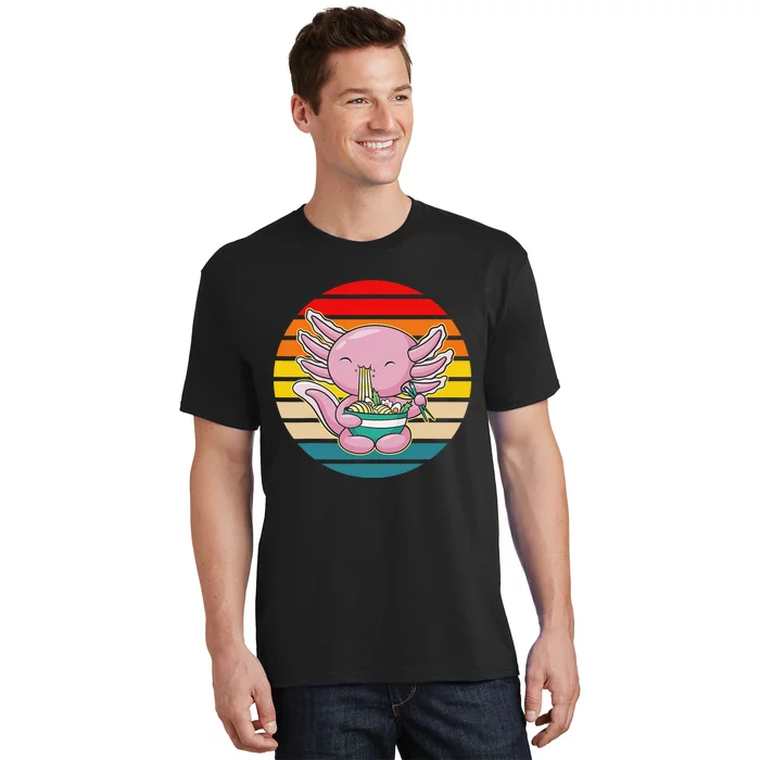 Axolotl Eating Ra Cute Axolotls Kawaii T-Shirt