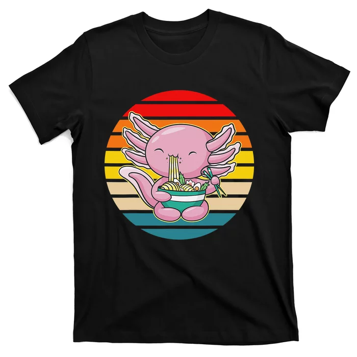 Axolotl Eating Ra Cute Axolotls Kawaii T-Shirt