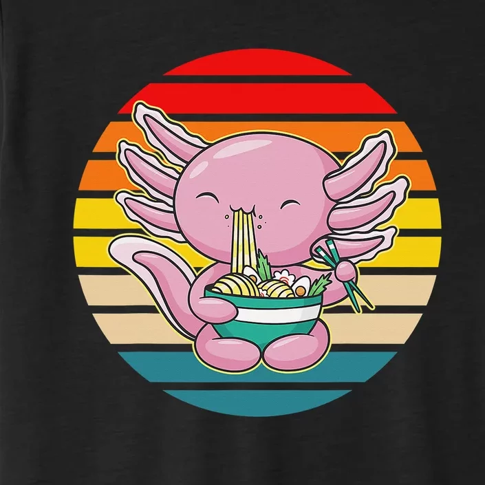 Axolotl Eating Ra Cute Axolotls Kawaii ChromaSoft Performance T-Shirt