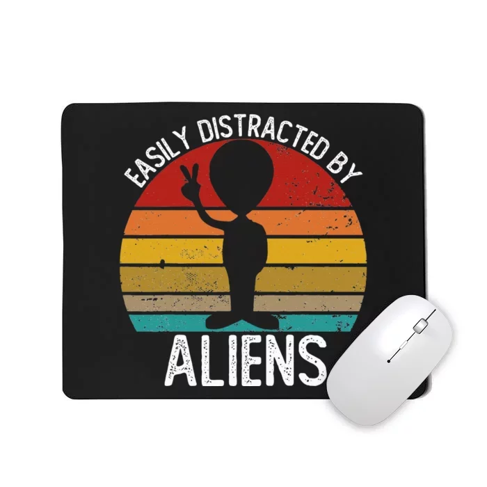 Alien Enthusiast Retro Extraterrestrial Mousepad