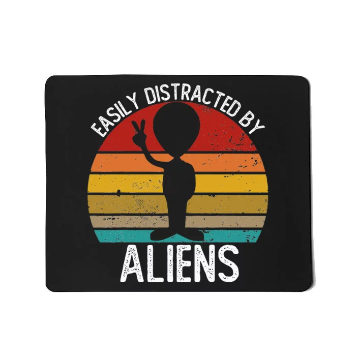 Alien Enthusiast Retro Extraterrestrial Mousepad