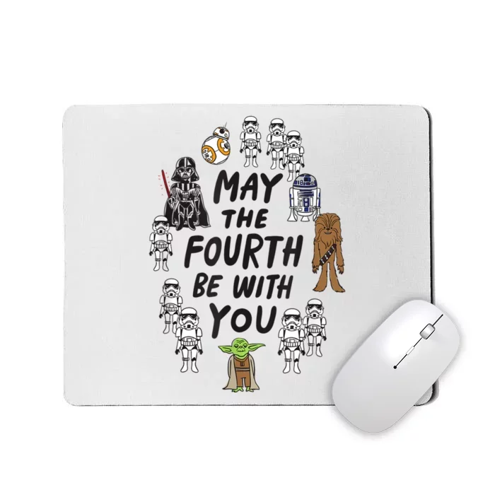 Amazon Essentials S.tar W.ars May The Fourth Be With You Doodle Characters Mousepad