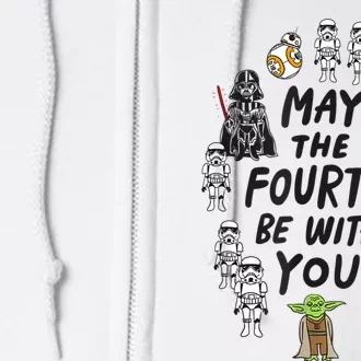 Amazon Essentials S.tar W.ars May The Fourth Be With You Doodle Characters Full Zip Hoodie