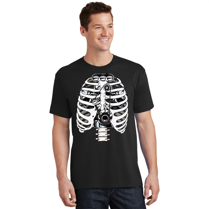 Automotive Engineer Skeleton Mechanics Gift T-Shirt