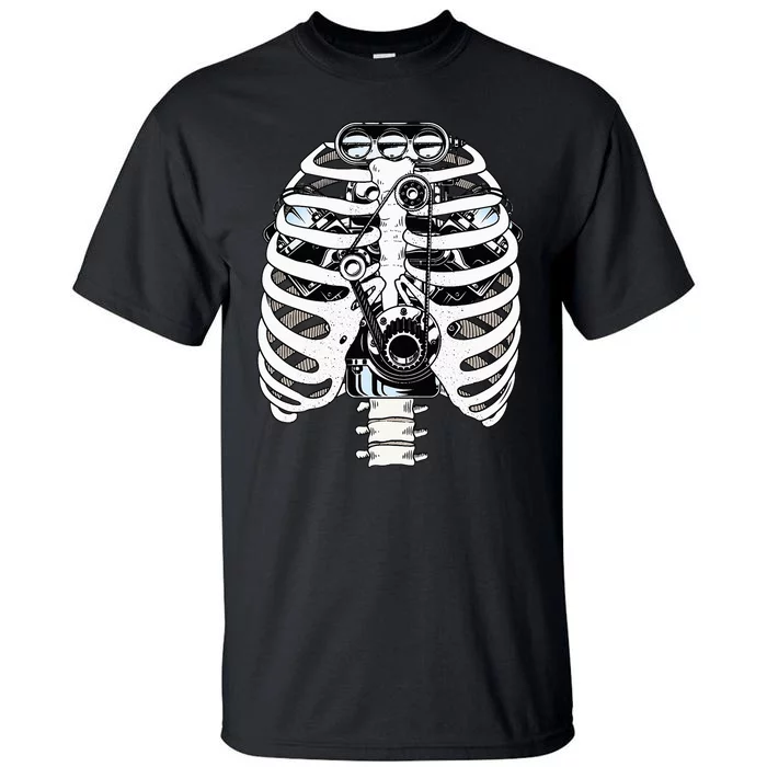 Automotive Engineer Skeleton Mechanics Gift Tall T-Shirt