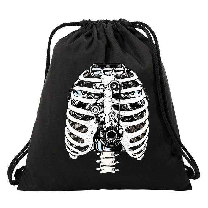 Automotive Engineer Skeleton Mechanics Gift Drawstring Bag