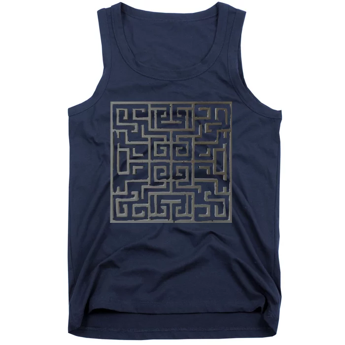 African Ethiopian Silver Metal Pattern Tank Top