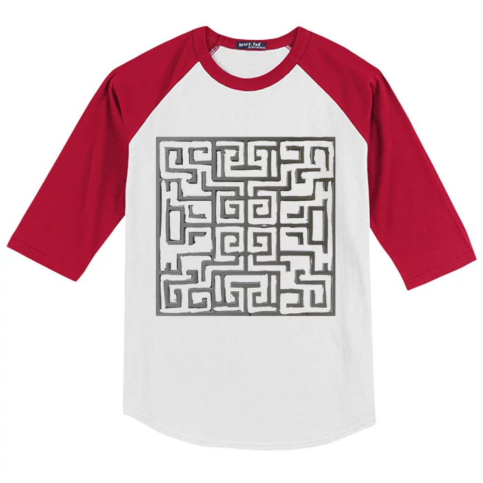 African Ethiopian Silver Metal Pattern Kids Colorblock Raglan Jersey