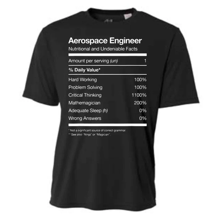 Aerospace Engineer Shirts Nutritional Facts Engineering Cooling Performance Crew T-Shirt