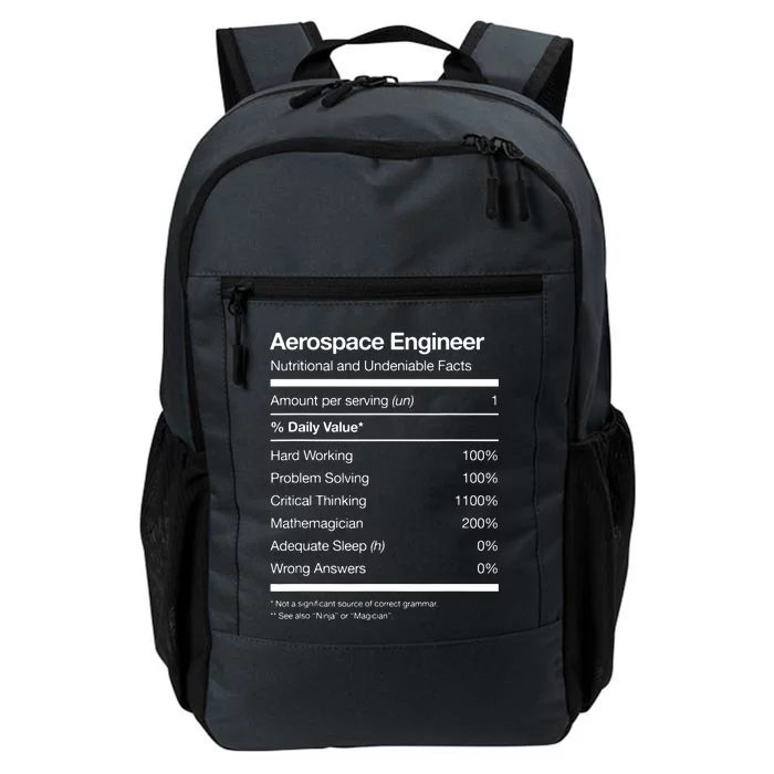 Aerospace Engineer Shirts Nutritional Facts Engineering Daily Commute Backpack