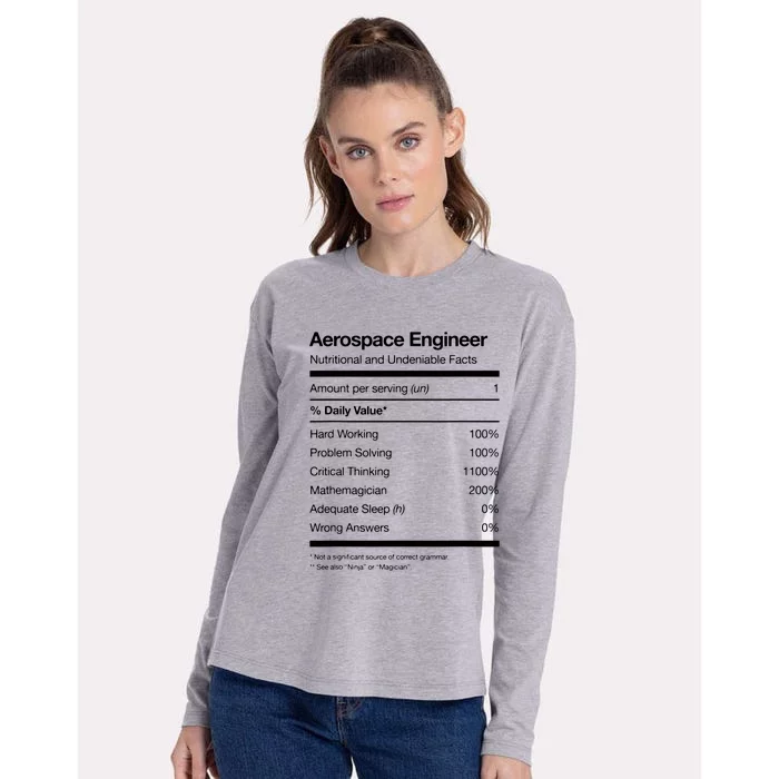 Aerospace Engineer Shirts Nutritional Facts Engineering Womens Cotton Relaxed Long Sleeve T-Shirt