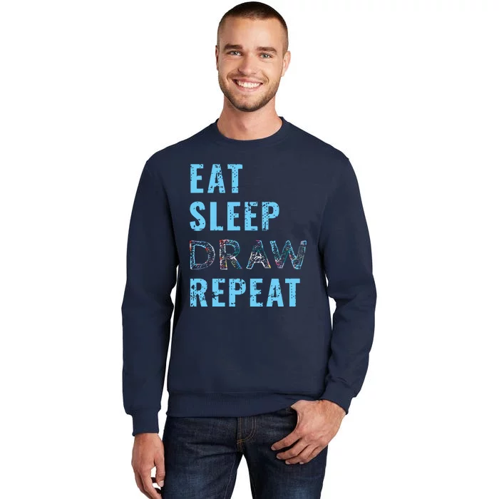 Artist Eat Sleep Draw Repeat Art Drawing Gift Sweatshirt