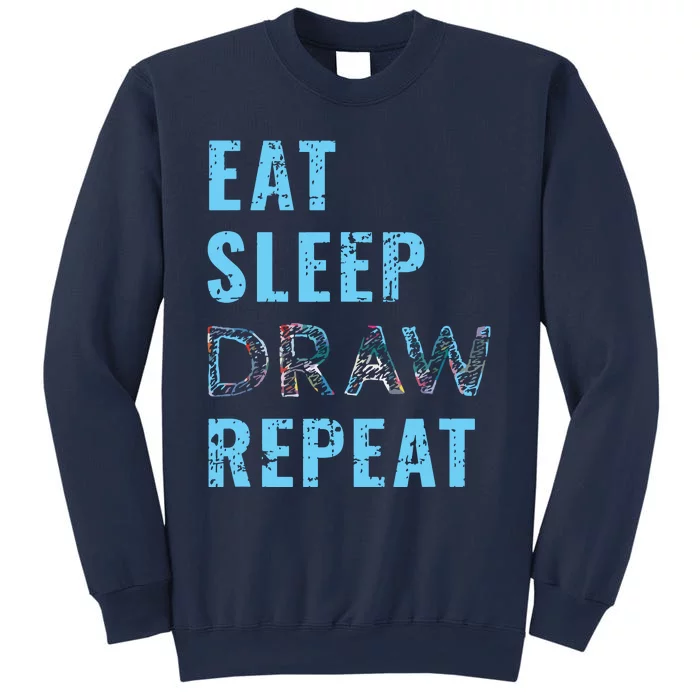 Artist Eat Sleep Draw Repeat Art Drawing Gift Sweatshirt