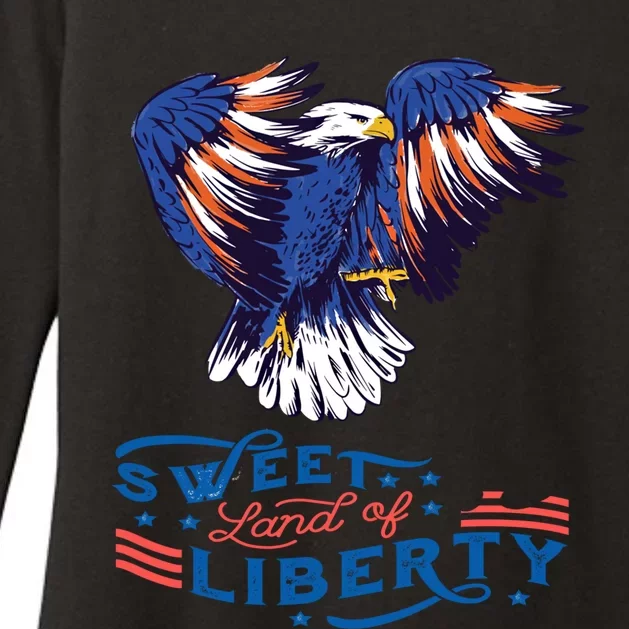 American Eagle Sweet Land Of Liberty 4th July Usa Gift Womens CVC Long Sleeve Shirt