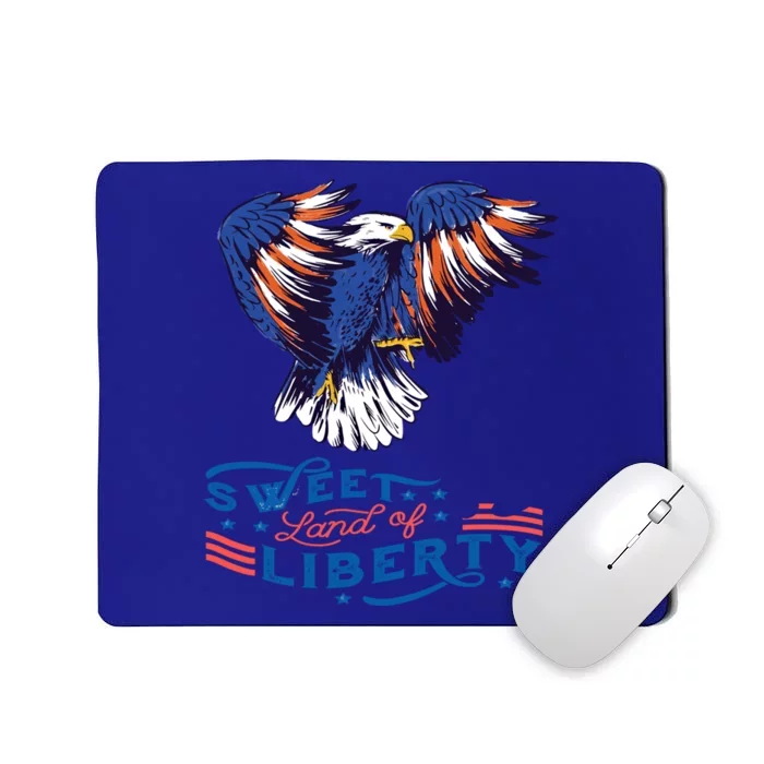 American Eagle Sweet Land Of Liberty 4th July Usa Gift Mousepad