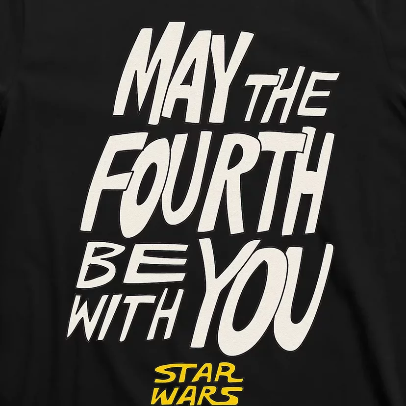 Amazon Essentials Star Wars May the Fourth Be With You HandDrawn Letters T-Shirt