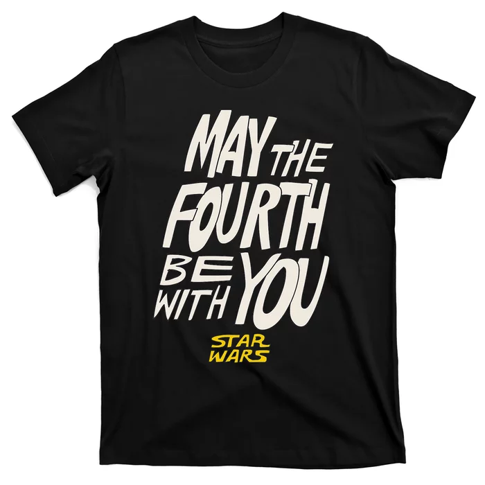 Amazon Essentials Star Wars May the Fourth Be With You HandDrawn Letters T-Shirt