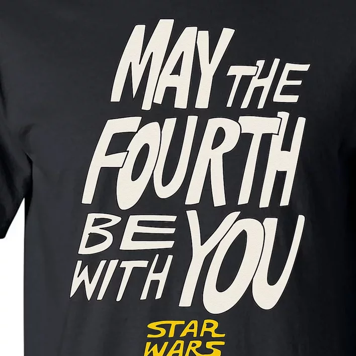 Amazon Essentials Star Wars May the Fourth Be With You HandDrawn Letters Tall T-Shirt