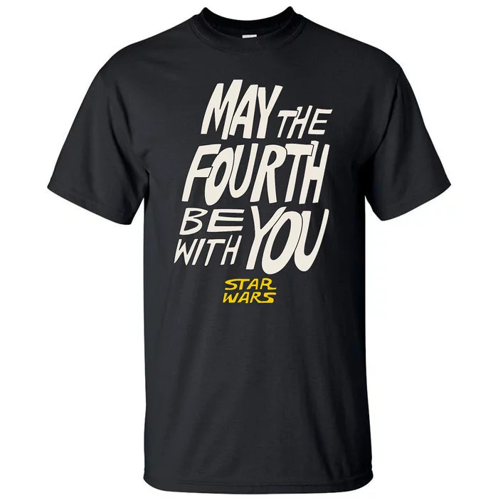 Amazon Essentials Star Wars May the Fourth Be With You HandDrawn Letters Tall T-Shirt