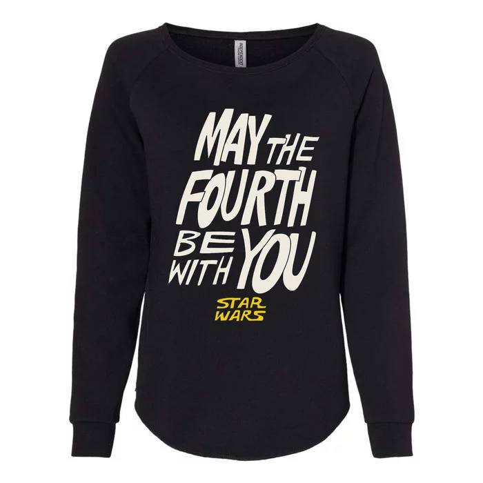 Amazon Essentials Star Wars May the Fourth Be With You HandDrawn Letters Womens California Wash Sweatshirt