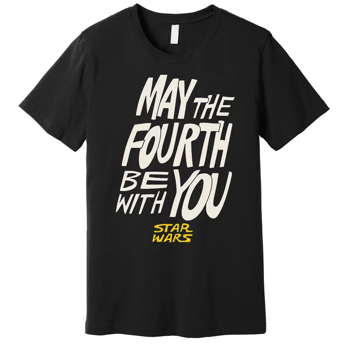 Amazon Essentials Star Wars May the Fourth Be With You HandDrawn Letters Premium T-Shirt