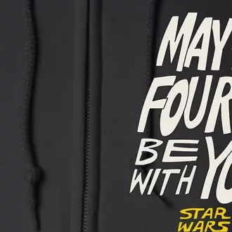 Amazon Essentials Star Wars May the Fourth Be With You HandDrawn Letters Full Zip Hoodie