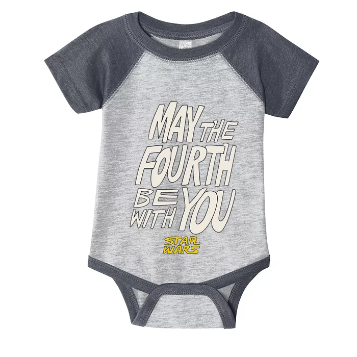 Amazon Essentials Star Wars May the Fourth Be With You HandDrawn Letters Infant Baby Jersey Bodysuit