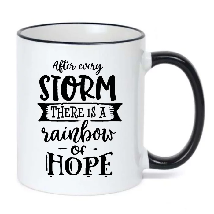 After Every Storm There's Is As Rainbow Of Hope Black Color Changing Mug