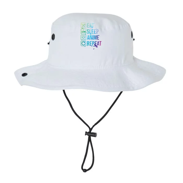 Anime Eat Sleep Repeat Watercolor Gift Legacy Cool Fit Booney Bucket Hat