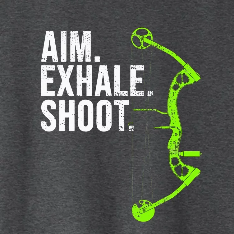 Aim Exhale Shoot Archery Bow Hunting Archer Women's Crop Top Tee